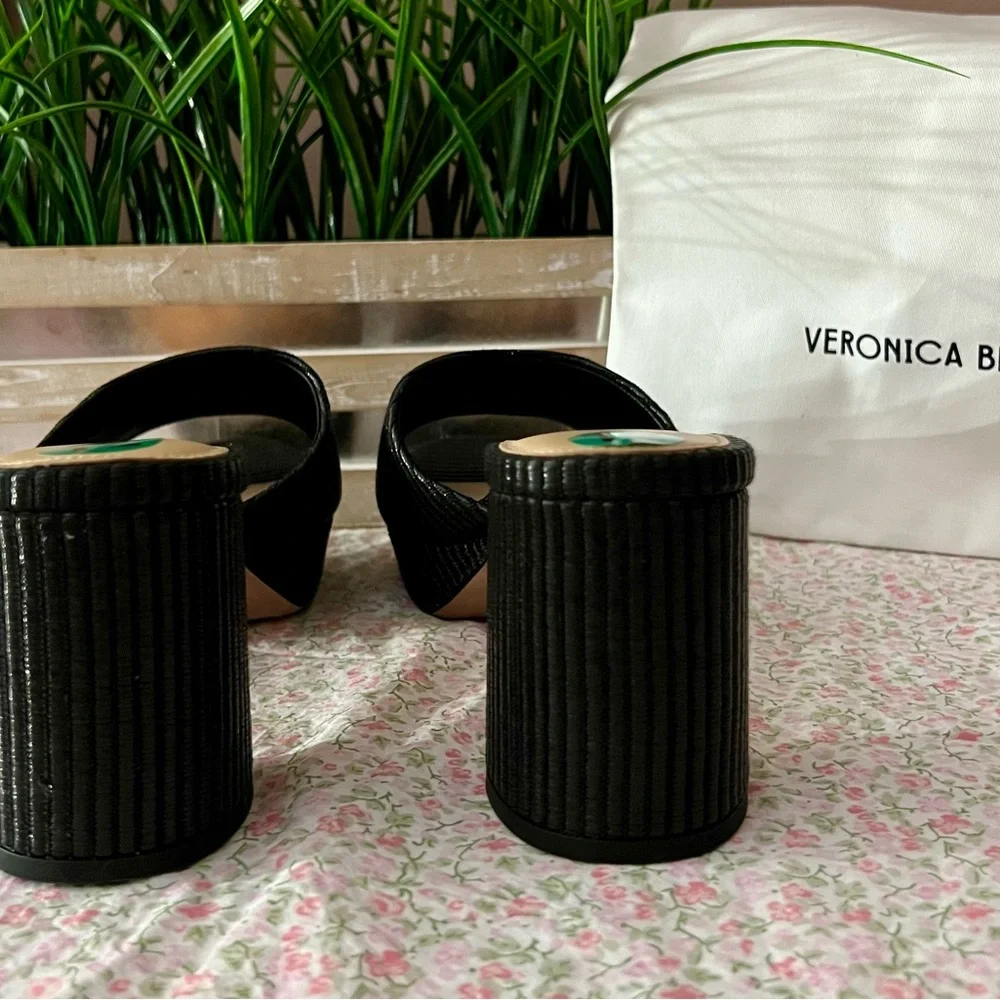 VERONICA BEARD Dali Platform Woven Raffia Slide Sandal - Picture 7 of 11